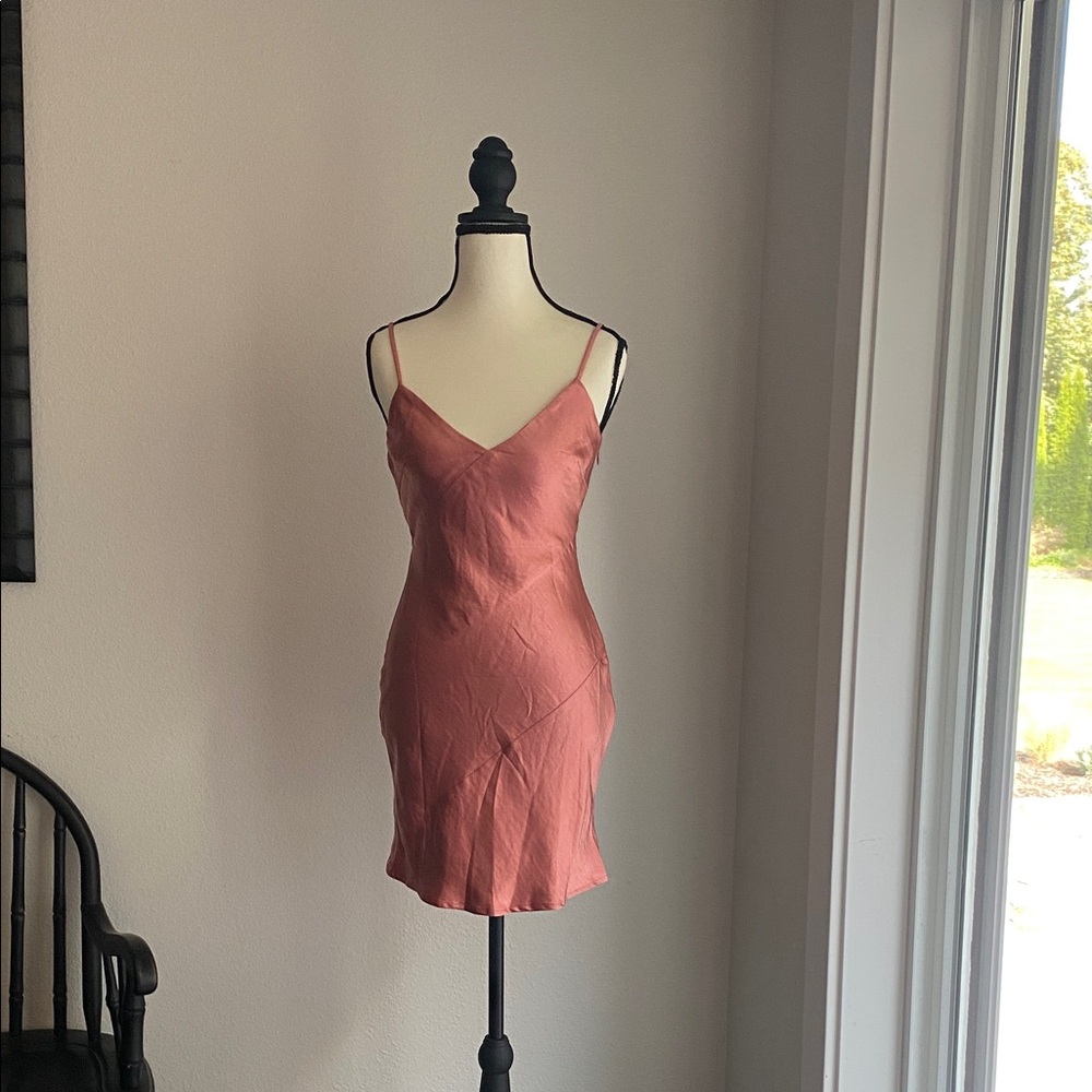 Beginning Boutique Coral Slip Dress